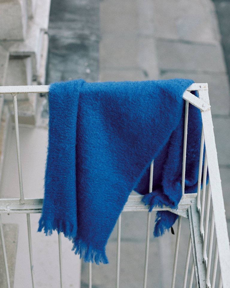 Alessandra Mohair Shawl - Azure