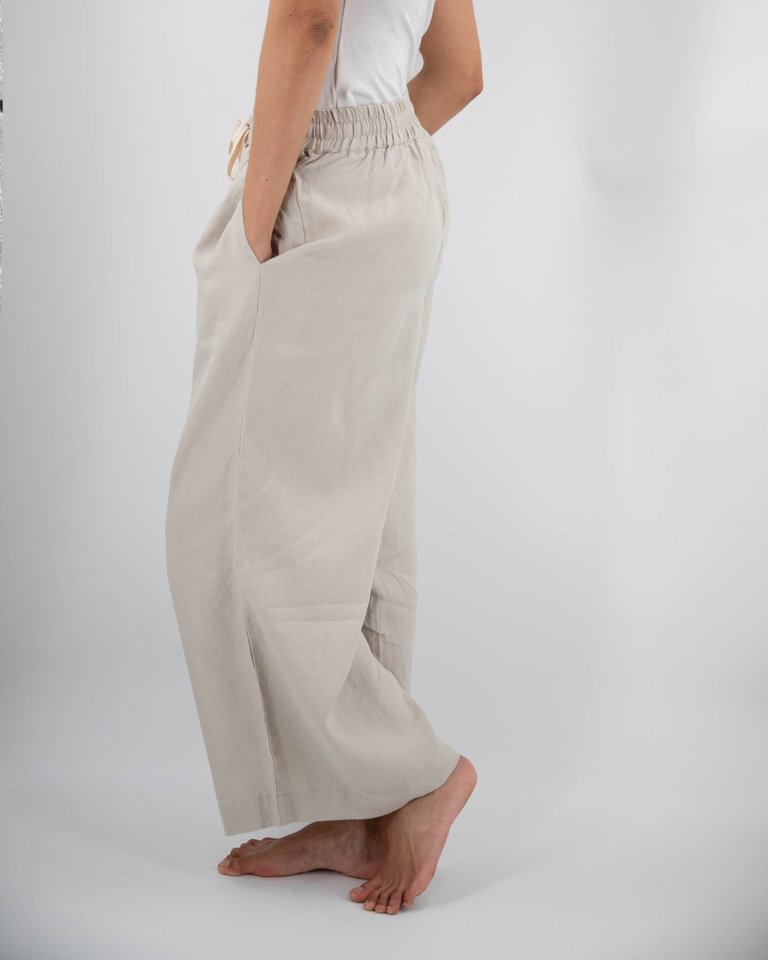 Wide-Leg Linen Pant