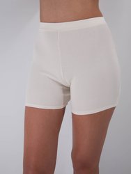 Jesse Ribbed Bike Shorts - Cream