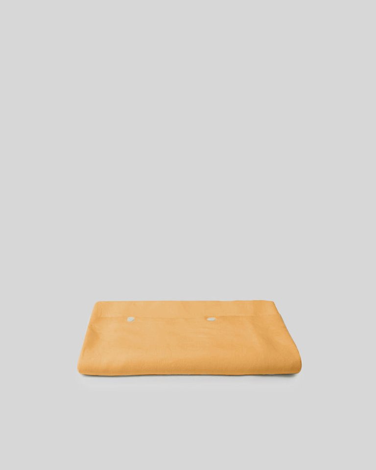 Marcel Linen Duvet Cover - Mustard - Mustard