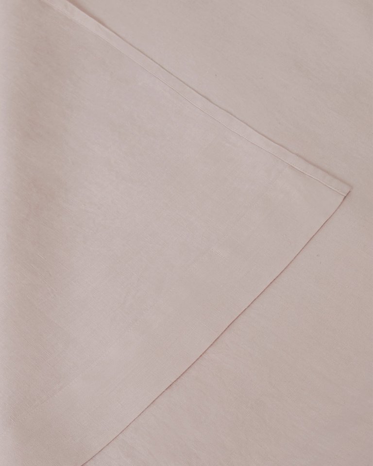 Marcel Linen Flat Sheet - Blush