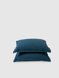 Marcel Linen Pillowcases (Pair) - Adriatic - Adriatic