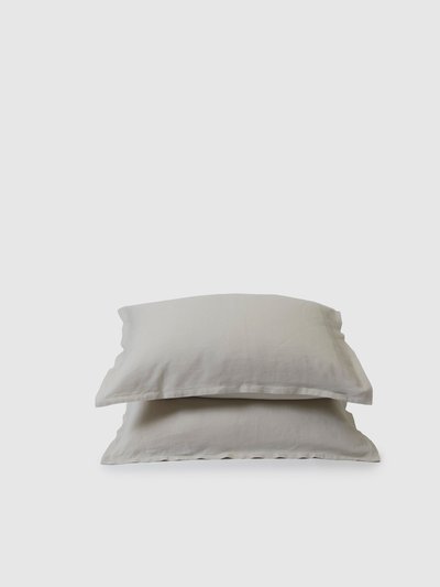 Sunday Morning Marcel Linen Pillowcases (Pair) - Dove product