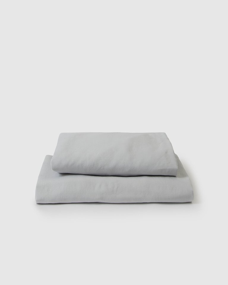 Marcel Linen Sheet Set - Glacier - Glacier