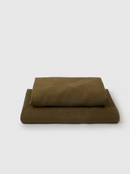 Marcel Linen Sheet Set - Moss - Moss