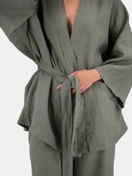 Naoko Linen Kimono Sleepwear Set