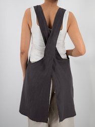 Nishi Cross-Back Linen Apron