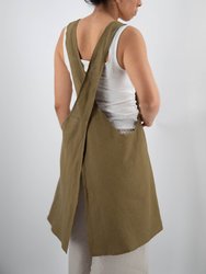 Nishi Cross-Back Linen Apron