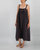 Raya Linen Midi Strap Dress - Charcoal