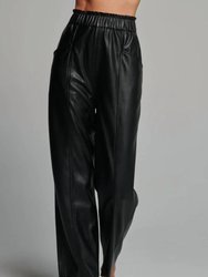 Harper Pants - Black Vegan Leather