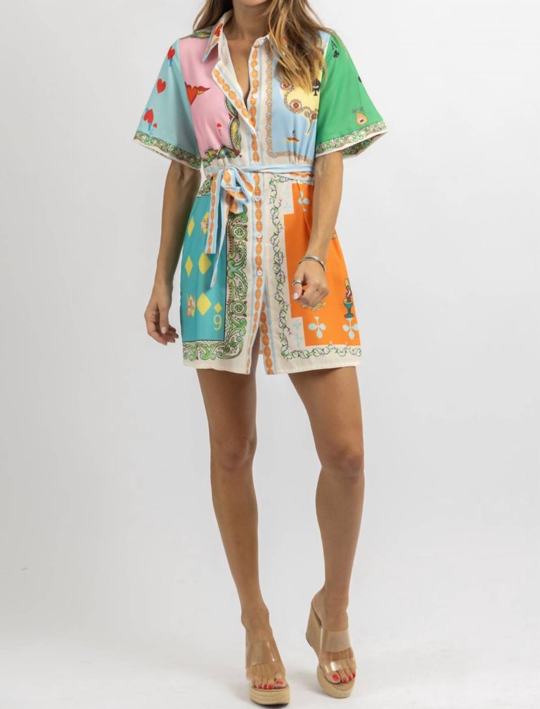 Acee Mini Dress In Multi-Colored - Multi-Colored