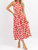 Aloha Cutout Sleeveless Midi Dress In Floral Red - Floral Red