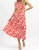 Aloha Cutout Sleeveless Midi Dress In Floral Red