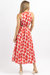 Aloha Cutout Sleeveless Midi Dress In Floral Red