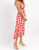 Aloha Cutout Sleeveless Midi Dress In Floral Red