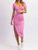 Clementine Contrast Collar Midi Dress In Pink