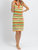 Daybreak Contrast Collar Crochet Dress In Multi