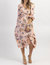 Floral Buckle Midi Dress In Baby Pink