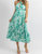 Halterneck Ruffle Midi Dress In Green Floral - Green Floral