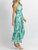 Halterneck Ruffle Midi Dress In Green Floral