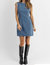 Miley Mini Dress In Denim - Denim