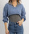 Minelli Contrast Two Piece Top In Grey/Blue