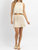 Paolo Crochet Skirt Set In Beige - Beige