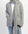 Scarf Collar Cardigan In Grey