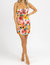 Side Ruched Satin Mini Dress In Multifloral