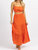 Twist Tube Top + Aline Skirt Set In Orange - Orange