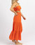 Twist Tube Top + Aline Skirt Set In Orange