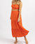 Twist Tube Top + Aline Skirt Set In Orange