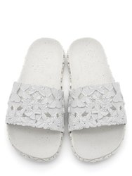 Fashionable Butterfly Slides - White