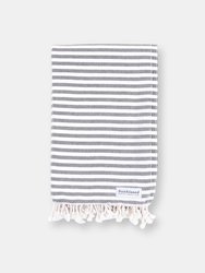 Saint-Tropez - Sand Free Beach Towel - Navy Blue/ Off White