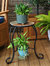 12-Inch Mosaic Slate Tile Side Table/ Plant Stand - Steel Frame