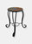 12-Inch Mosaic Slate Tile Side Table/ Plant Stand - Steel Frame - Brown