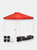 12x12 Foot Premium Pop-Up Canopy and Carry Bag/Sandbags - Red