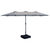 15ft Double-Sided Outdoor Patio Umbrella With Crank Sandbag Base Market - Grey