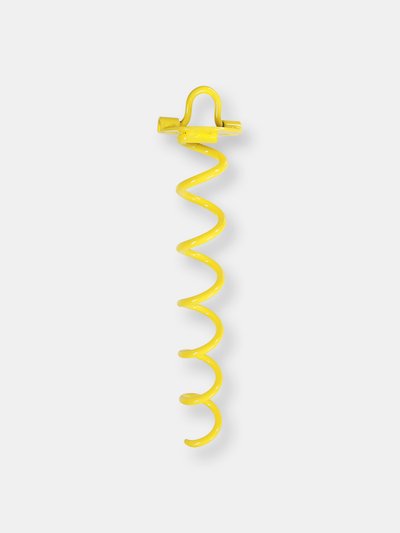 Sunnydaze Decor 16" Powder-Coated Steel Yellow Spiral Anchor/Stake for Tarps and Tents product