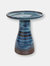 18" Bird Bath Glazed Ceramic Yellow Duo-Tone Outdoor Uv- and Frost-Resistant - Blue