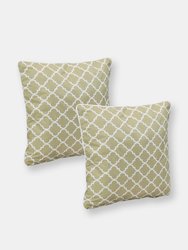 2 Indoor/Outdoor Throw Pillows - Light Brown