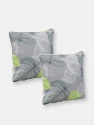 2 Indoor/Outdoor Throw Pillows - Grey