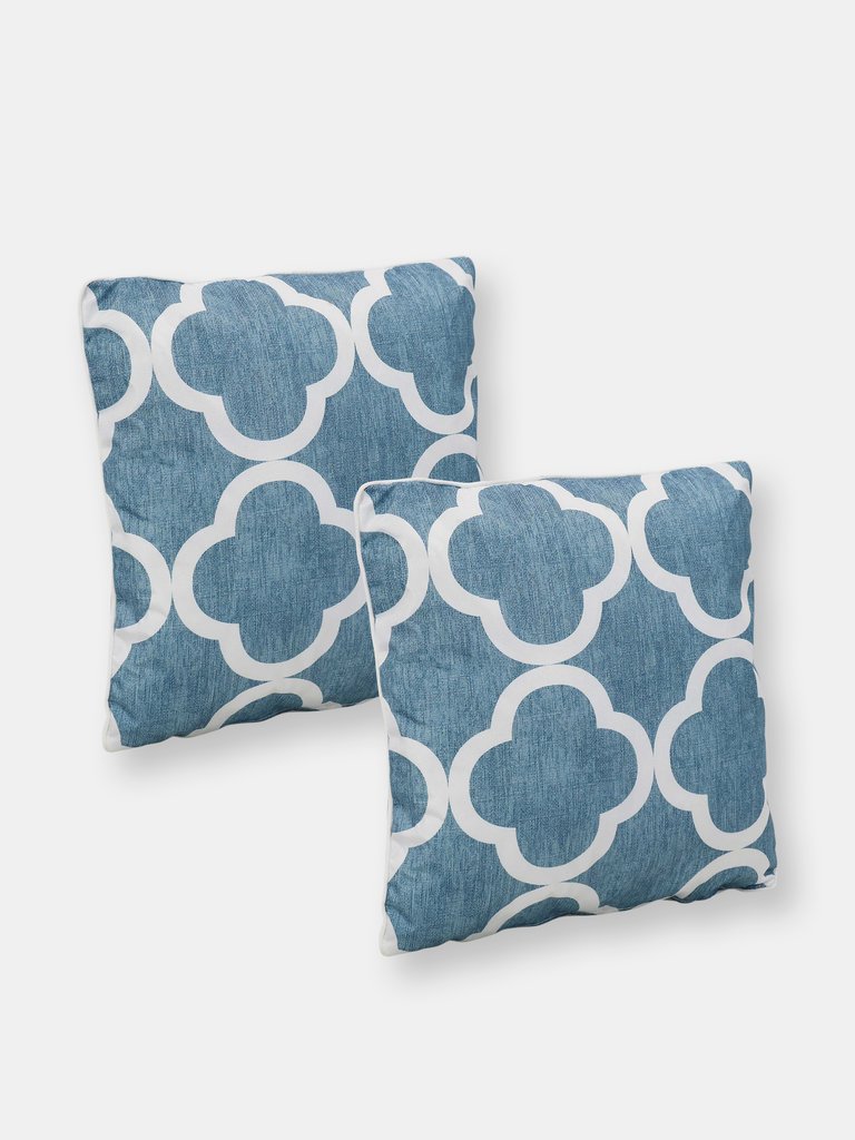 2 Indoor/Outdoor Throw Pillows - Blue