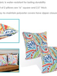 2 Indoor/Outdoor Throw Pillows