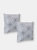 2 Outdoor Decorative Throw Pillows - Grey