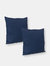 2 Outdoor Decorative Throw Pillows - Dark Blue