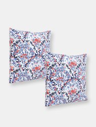 2 Outdoor Decorative Throw Pillows - Blue