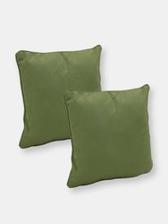 2 Pack Outdoor Throw Pillows Patio Backyard Porch Deck - Green