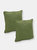 2 Pack Outdoor Throw Pillows Patio Backyard Porch Deck - Green