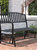 2-Person Black Steel Metal Outdoor Patio Garden Glider Bench - 50"